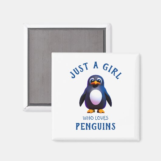Gewoon een meisje dat van Penguins houdt Magneet (Voorkant / Achterkant)