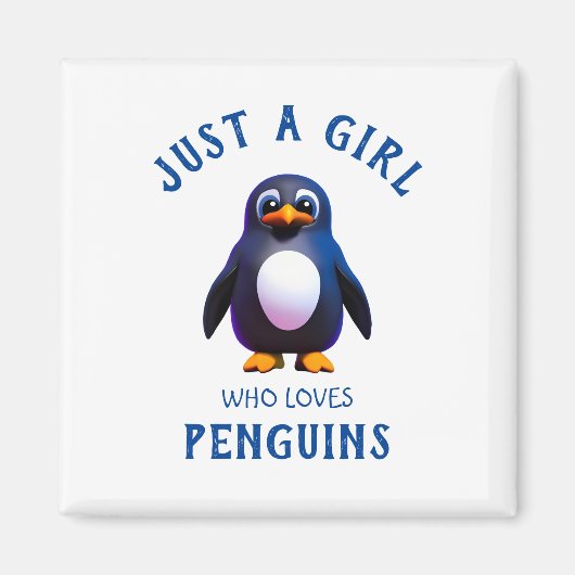 Gewoon een meisje dat van Penguins houdt Magneet (Voorkant)