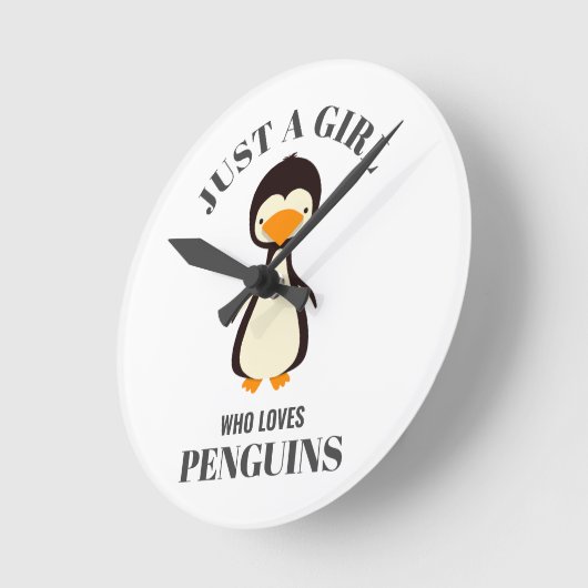 Gewoon een meisje dat van Penguins houdt Ronde Klok (Hoek)