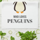 Gewoon een meisje dat van Penguins houdt Theedoek (Gevouwen)