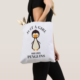 Gewoon een meisje dat van Penguins houdt Tote Bag