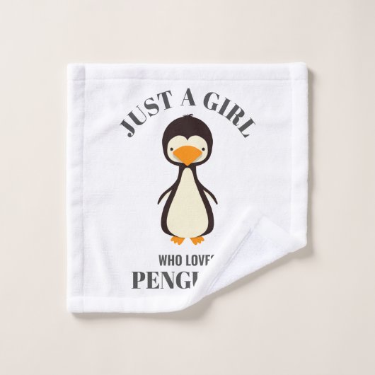 Gewoon een meisje dat van Penguins houdt Washandje (Wasdoekje)