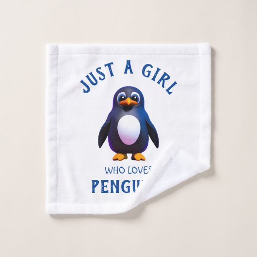 Gewoon een meisje dat van Penguins houdt Washandje (Wasdoekje)