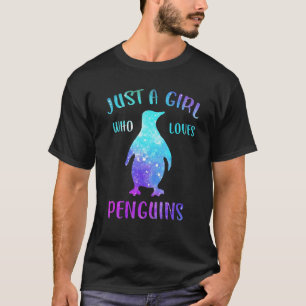 Gewoon een meisje dat van Penguins Penguin houdt T-shirt