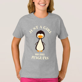 Gewoon een meisje dat van Penguins T-Shirt houdt