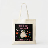 Gewoon een meisje dat van Penguins T-Shirt Trucker Tote Bag (Voorkant)