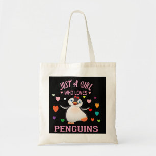 Gewoon een meisje dat van Penguins T-Shirt Trucker Tote Bag