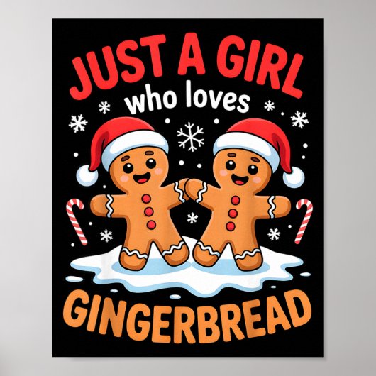 Gewoon Een Meisje Dat Van Peperkoek Houdt Schattig Poster (Voorkant)