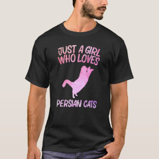 Gewoon Een Meisje Dat Van Perzische Katten Houdt V T-shirt