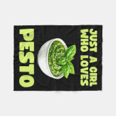 Gewoon Een Meisje Dat Van Pesto Basilicum Pasta It Fleece Deken (Voorkant (Horizontaal))