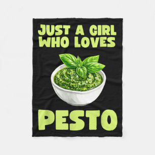 Gewoon Een Meisje Dat Van Pesto Basilicum Pasta It Fleece Deken