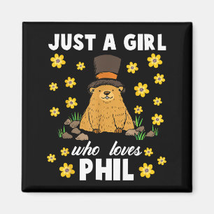 Gewoon Een Meisje Dat Van Phil Groundhog Day Grapp Magneet