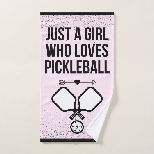 Gewoon een meisje dat van Pickleball Sporty Cute h Handdoek (Handdoek)