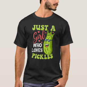 Gewoon een meisje dat van Pickles Cucumber Vegan P T-shirt