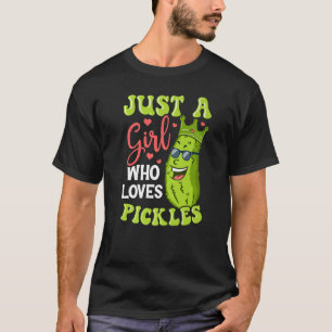 Gewoon een meisje dat van Pickles Cucumber Vegan P T-shirt