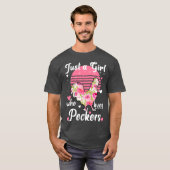 Gewoon een meisje dat van pikkers houdt Funny Wome T-shirt (Voorkant volledig)