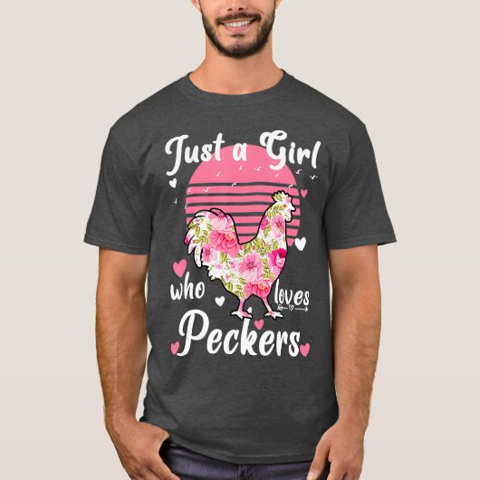 Gewoon een meisje dat van pikkers houdt Funny Wome T-shirt (Voorkant)