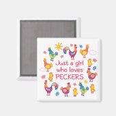 Gewoon een meisje dat van pikkers houdt magneet (Voorkant / Achterkant)