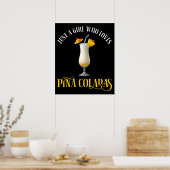 Gewoon Een Meisje Dat Van Pina Coladas Houdt Poster (Keuken)