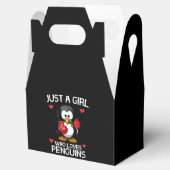 Gewoon een meisje dat van pinguïns houdt bedankdoosjes (Geopend)