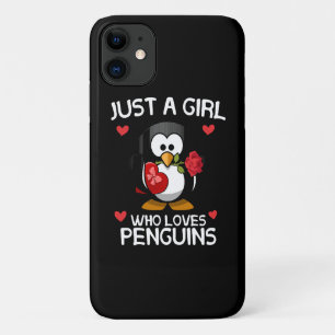 Gewoon een meisje dat van pinguïns houdt Case-Mate iPhone case