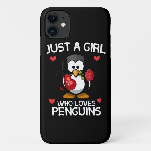 Gewoon een meisje dat van pinguïns houdt Case-Mate iPhone case (Achterkant)