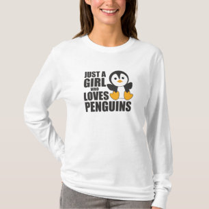 Gewoon een meisje dat van pinguïns houdt - Cute Pe T-shirt