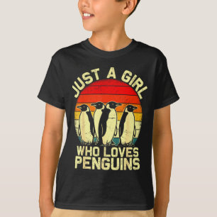 Gewoon een meisje dat van pinguïns houdt Grappig L T-shirt