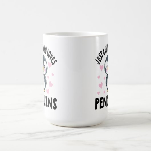 gewoon een meisje dat van pinguïns houdt koffiemok (Center)