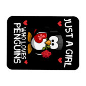 Gewoon een meisje dat van pinguïns houdt magneet (Horizontaal)