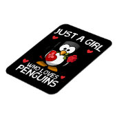 Gewoon een meisje dat van pinguïns houdt magneet (Linkerzijde)