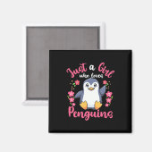 Gewoon een meisje dat van pinguïns houdt magneet (Voorkant / Achterkant)