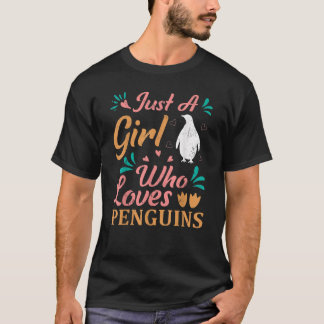 Gewoon een meisje dat van pinguïns houdt, pinguïn  t-shirt