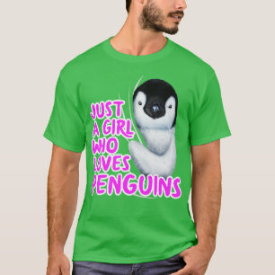Gewoon een meisje dat van pinguïns houdt t-shirt