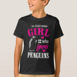 Gewoon een meisje dat van pinguïns houdt t-shirt