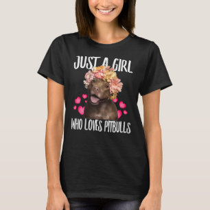 Gewoon een meisje dat van Pit Bulls houdt... van d T-shirt