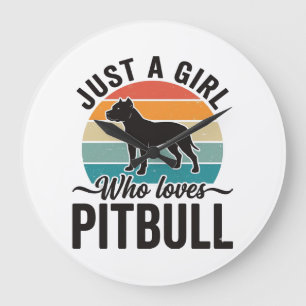 Gewoon een meisje dat van Pitbull houdt Vintage ho Grote Klok