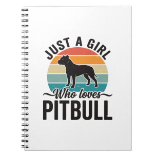 Gewoon een meisje dat van Pitbull houdt Vintage ho Notitieboek
