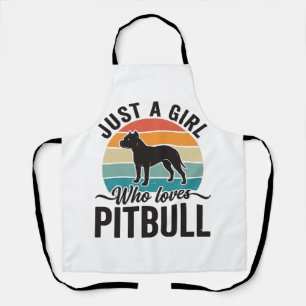 Gewoon een meisje dat van Pitbull houdt Vintage ho Schort