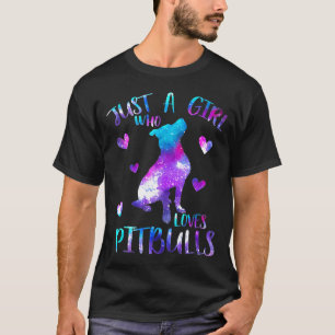 Gewoon een meisje dat van Pitbulls Galaxy Space Pi T-shirt