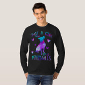 Gewoon een meisje dat van Pitbulls Galaxy Space Pi T-shirt (Voorkant volledig)