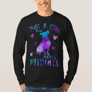 Gewoon een meisje dat van Pitbulls Galaxy Space Pi T-shirt