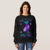 Gewoon een meisje dat van Pitbulls Galaxy Space Pi Trui (Voorkant volledig)