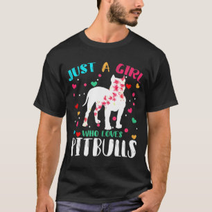 Gewoon een meisje dat van Pitbulls houdt, Silhouet T-shirt