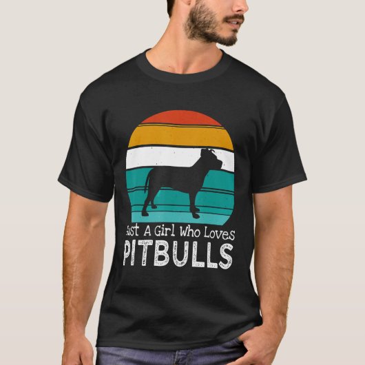 Gewoon Een Meisje Dat Van Pitbulls Houdt T-shirt (Voorkant)