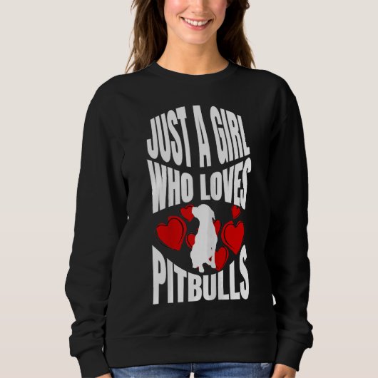 Gewoon een meisje dat van Pitbulls houdt Trui (Voorkant)