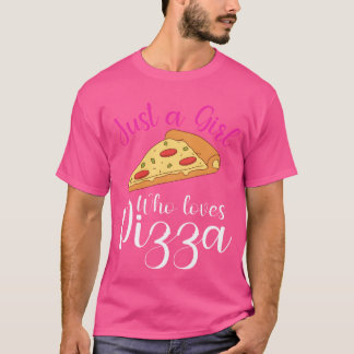 Gewoon een meisje dat van pizza houdt Fast Food li T-shirt