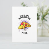 Gewoon een meisje dat van pizza houdt, grappig Ita Bedankkaart (Staand voorkant)