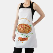 Gewoon een meisje dat van pizza houdt - grappig schort (Insitu)