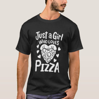 Gewoon een meisje dat van Pizza houdt T-shirt
